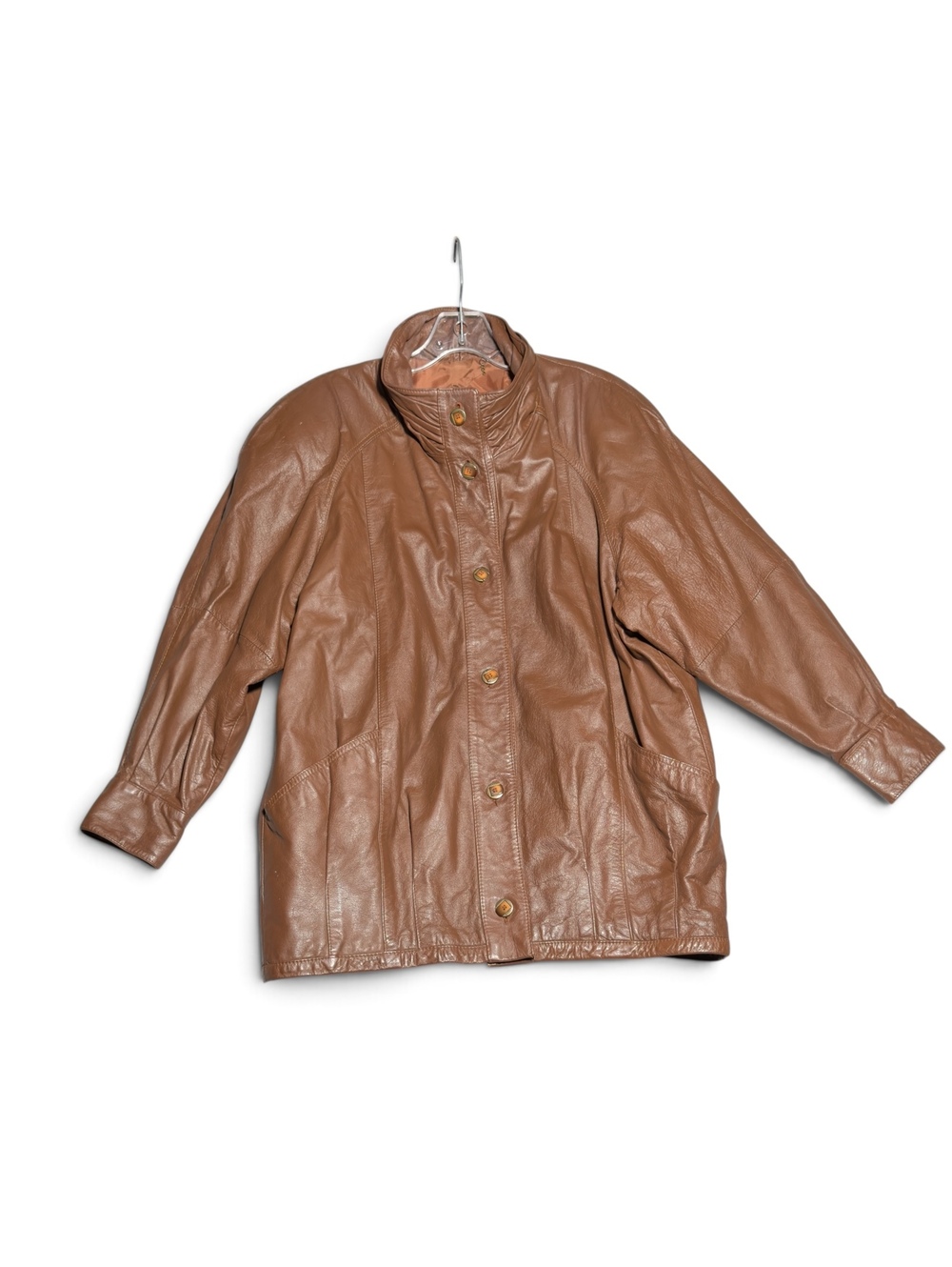 Vintage Pelle Genuine Leather Jacket Brown Medium